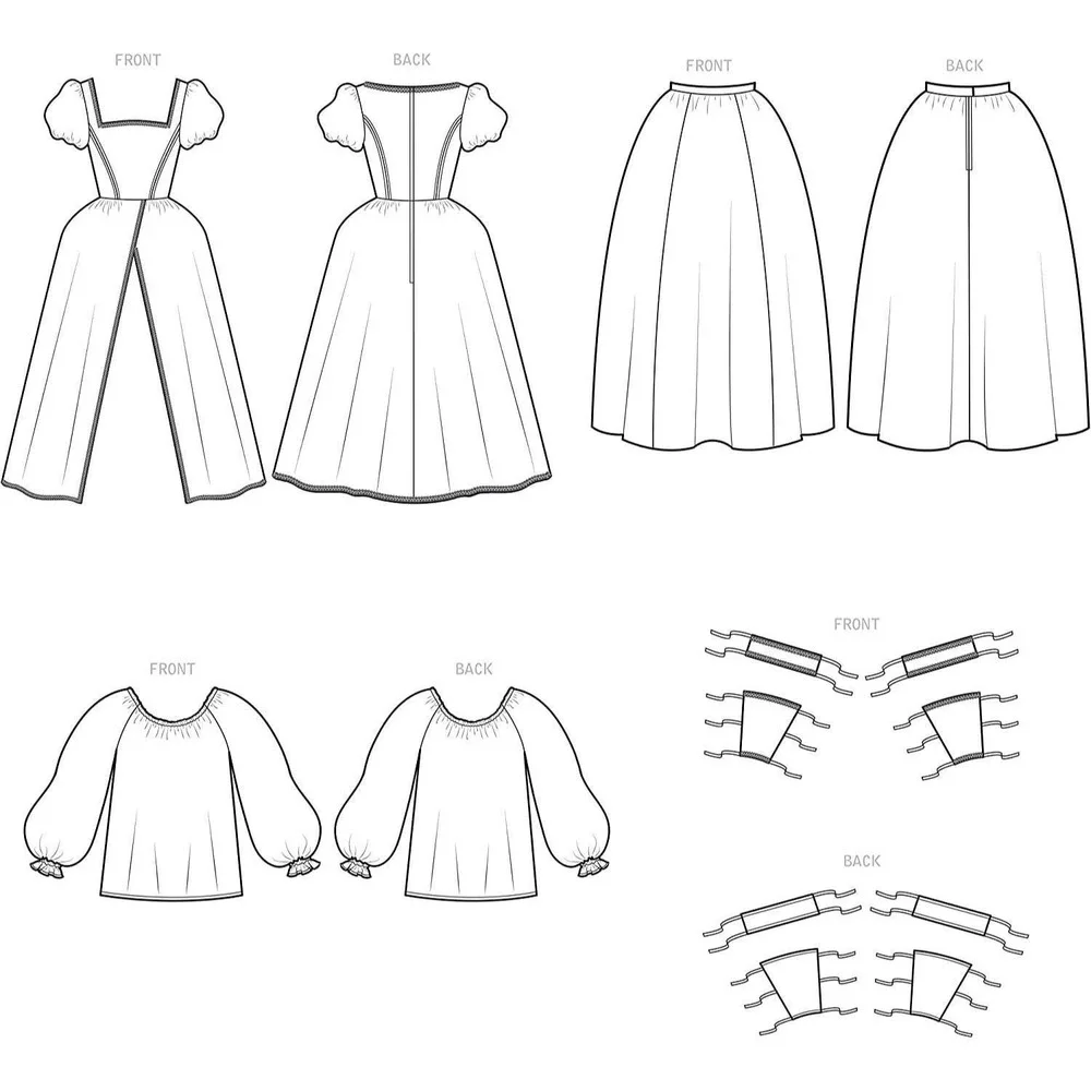 Simplicity Sewing‎ Pattern 9090 10547 Renaissance Historical Costume Misses 6-14
